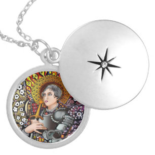Saint Joan of Arc Silver Plated Necklace