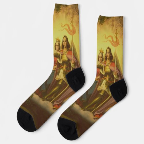 Saint Joan of Arc Socks