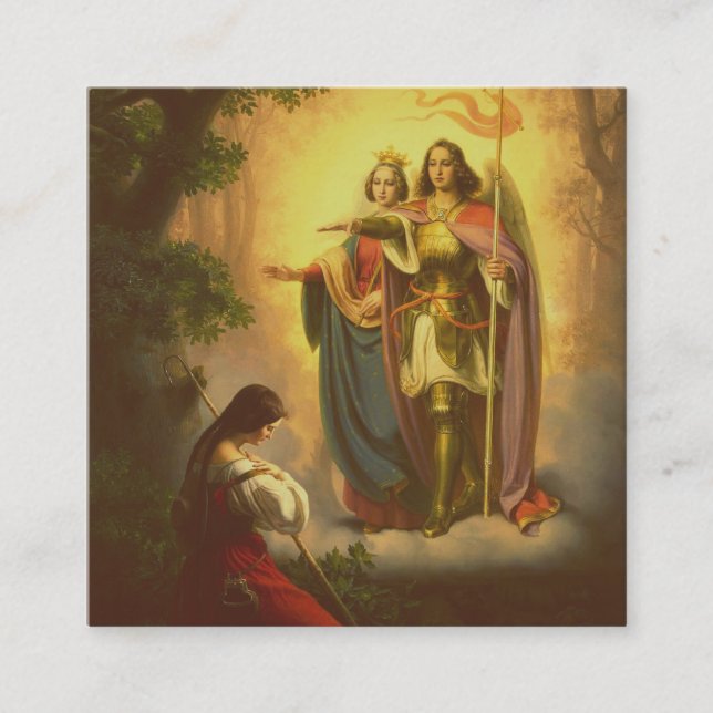 Saint Joan of Arc Square Business Card (Front)