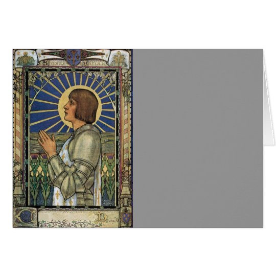 Saint Joan of Arc Stained Glass Image Card