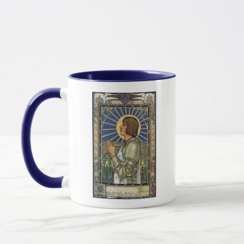 Saint Joan of Arc Stained Glass Image Mug