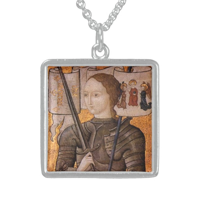 Saint Joan of Arc Sterling Silver Necklace (Front)