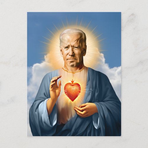 Saint Joe Biden Prayer Candle Postcard