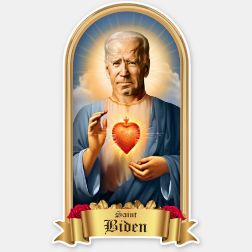 Saint Joe Biden Prayer Candle Sticker