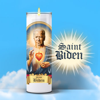 Saint Joe Biden Prayer Candle Sticker by Politicaltshirts at Zazzle