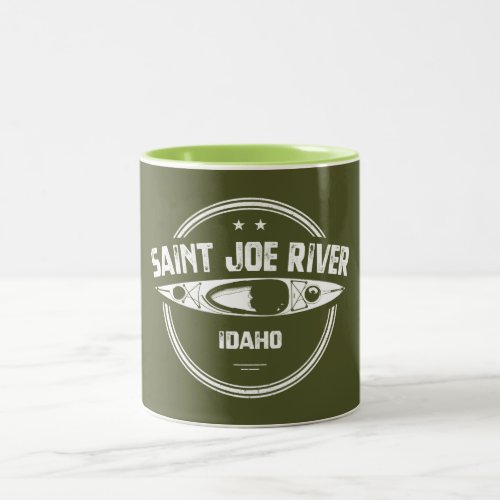 Saint Joe River Idaho Kayaking Two_Tone Coffee Mug