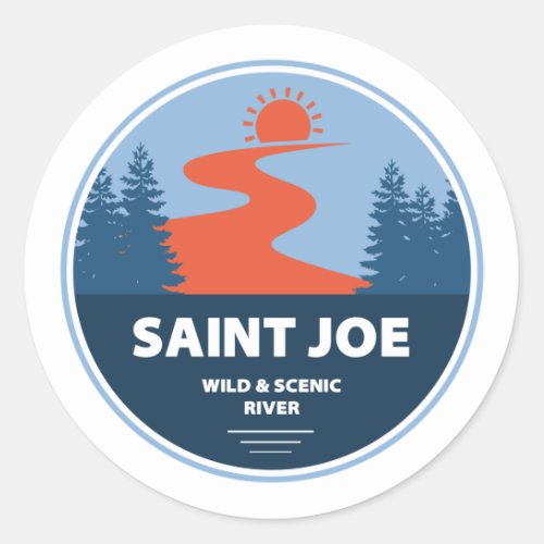 Saint Joe Wild And Scenic River Idaho Classic Round Sticker