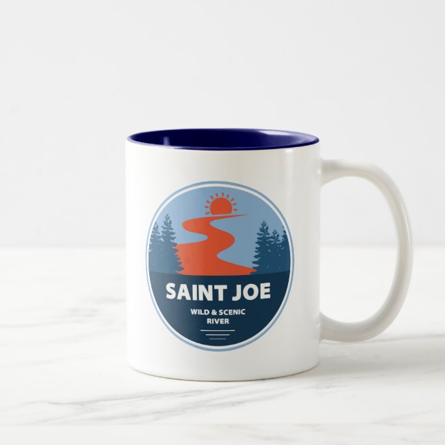 Saint Joe Wild And Scenic River Idaho Two-Tone Coffee Mug (Right)
