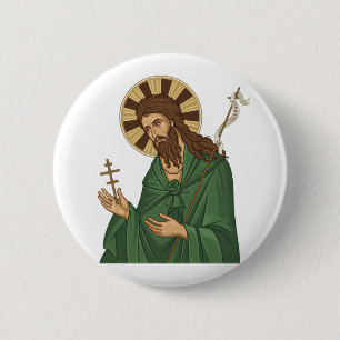 Saint John Baptist East Europian Church Orthodox Button