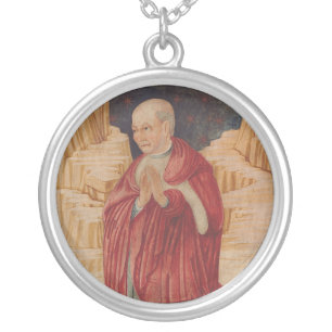 Saint John Cassian Church Father Silver Plated Necklace