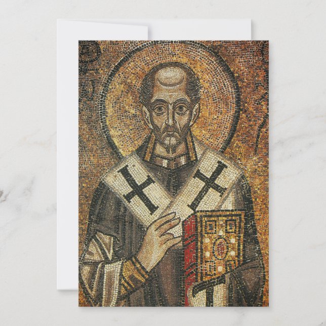 Saint John Chrysostom archbishop of Constantinople Holiday Card (Front)