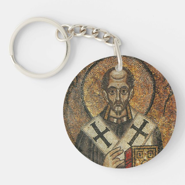 Saint John Chrysostom archbishop of Constantinople Keychain (Front)