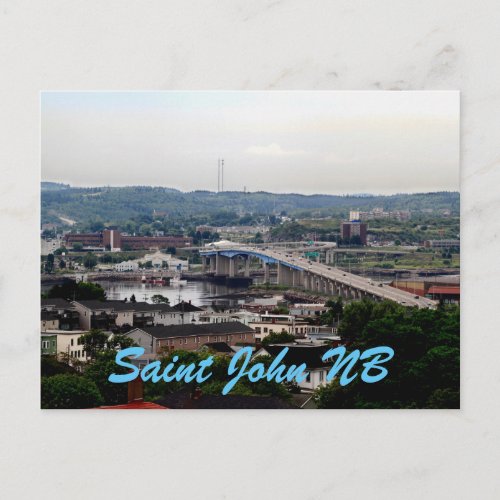 Saint John NB down town Postcard