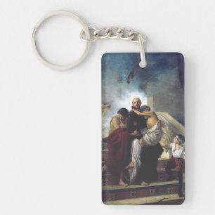 Saint John of God Patron of Hospitals Catholic Art Keychain