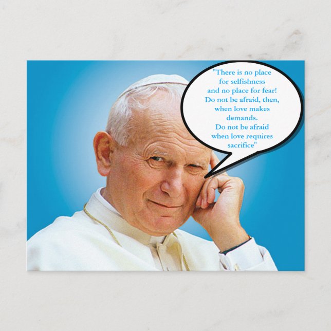 Saint John Paul II Karol Wojtyla Postcard (Front)