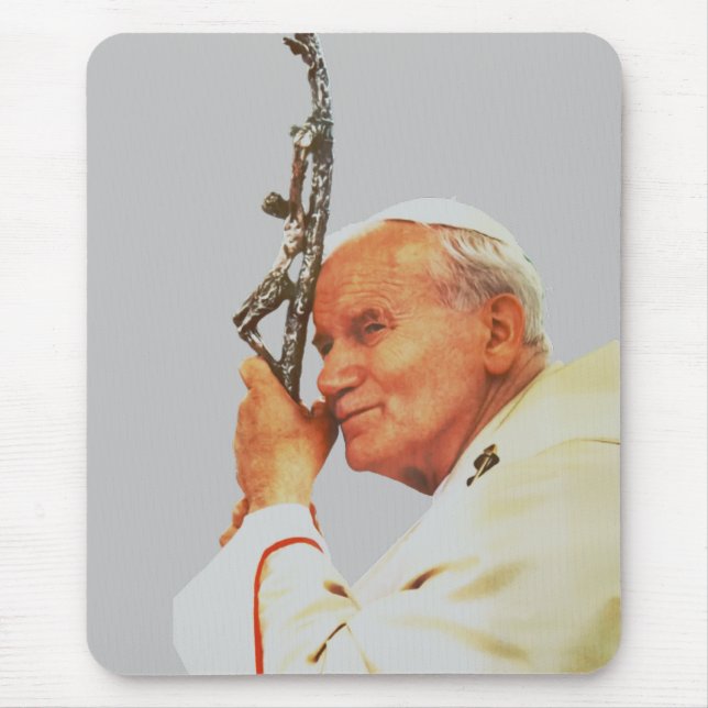 Saint John Paul II The Great Communicator Fine Art Mouse Pad (Front)