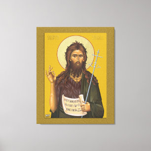 Saint John, prayer icon Canvas Print