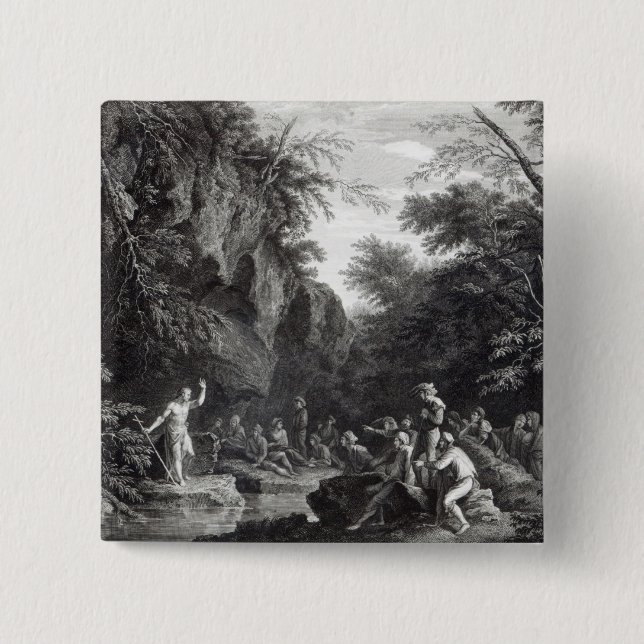 Saint John preaching in the Wilderness Button (Front)