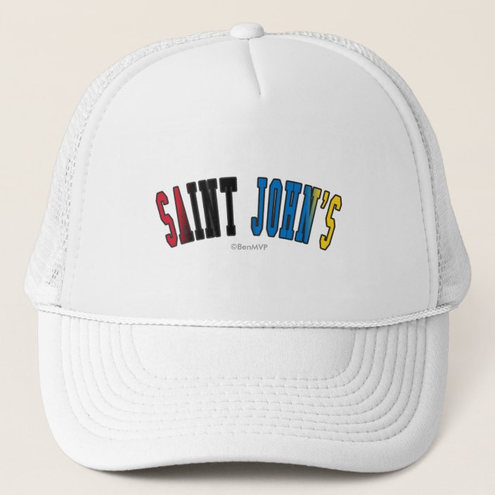 Saint John's in Antigua National Flag Colors Hat