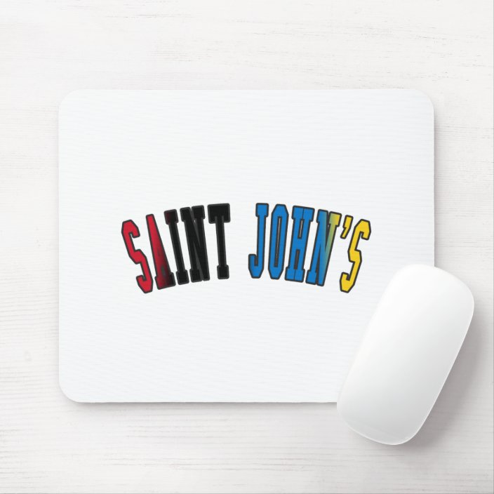 Saint John's in Antigua National Flag Colors Mouse Pad