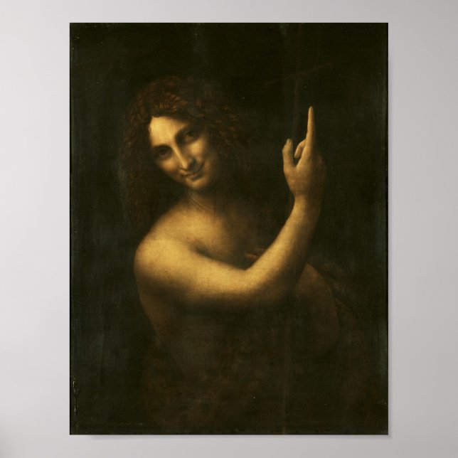Saint John the Baptist by Leonardo da Vinci Poster (Front)