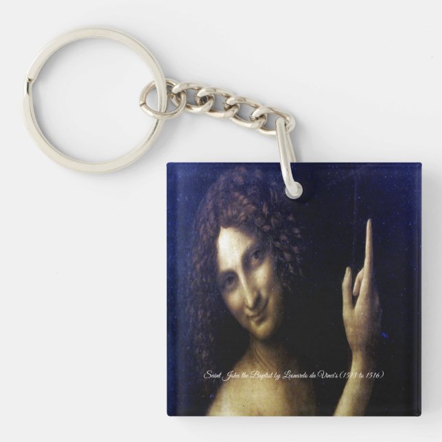 Saint John the Baptist by Leonardo da Vinci's Keychain (Front)