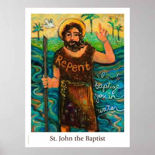 Saint John the Baptist Christian poster