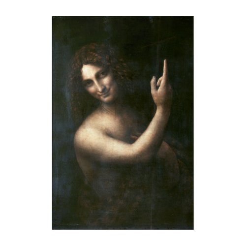Saint John the Baptist Leonardo da Vinci Acrylic Print