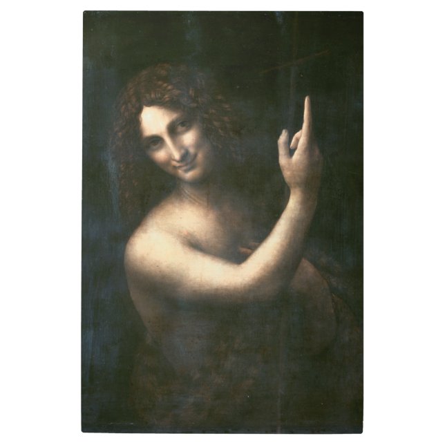 Saint John the Baptist, Leonardo da Vinci Metal Print (Front)