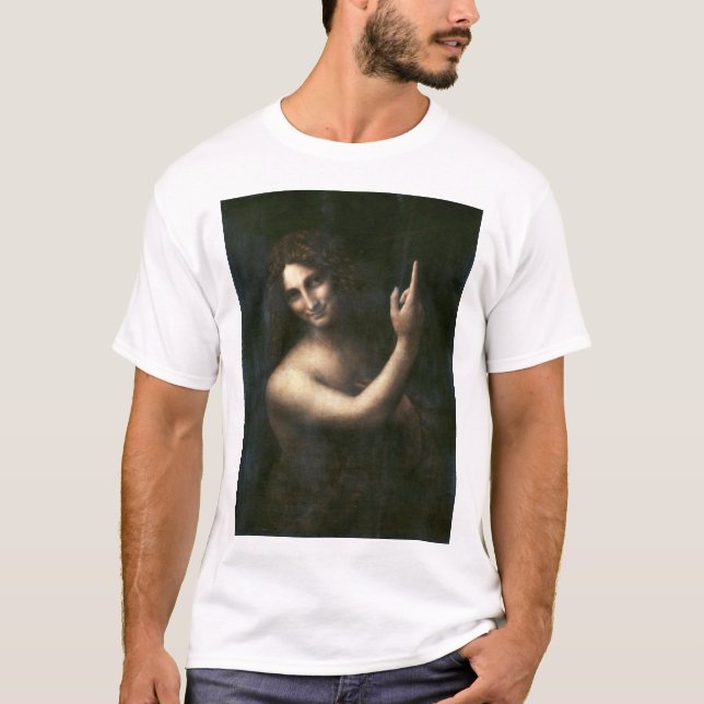 Saint John the Baptist, Leonardo da Vinci T-Shirt (Front)