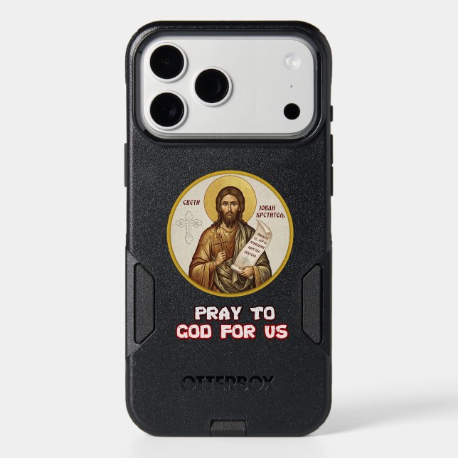 Saint John the Baptist Orthodox icon Otterbox iPhone Case (Back)