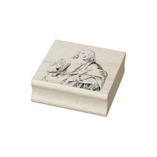Saint John the Beloved Apostle and Evangelist Rubber Stamp