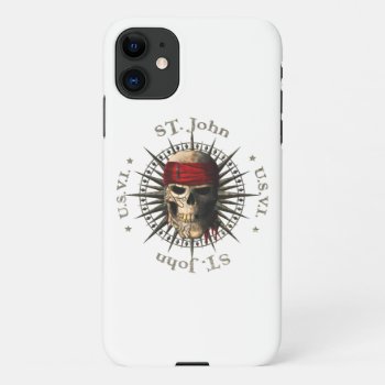 Saint John Usvi Pirate Skull Iphone 11 Case by packratgraphics at Zazzle