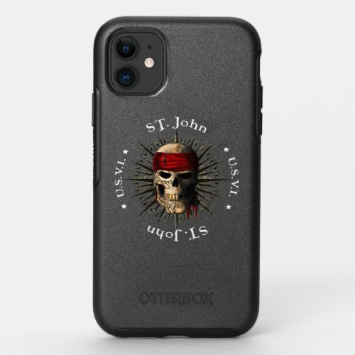 Saint John USVI Pirate Skull OtterBox Symmetry iPhone 11 Case