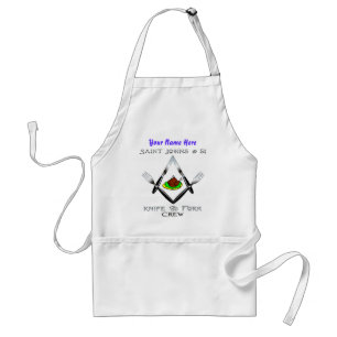 Saint John's #51 Knife and Fork Crew #1 w/name Adult Apron