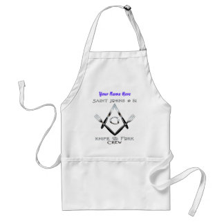 Saint John's #51 Knife and Fork Crew #2 w/name Adult Apron