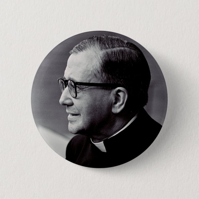 Saint Josemaria Escriva Button (Front)
