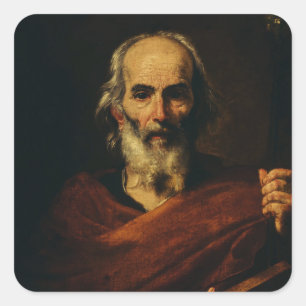 Saint Joseph by Jusepe de Ribera Square Sticker