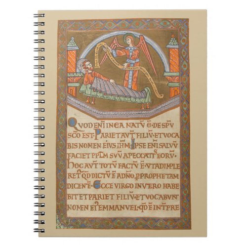 Saint Joseph Christmas Medieval Manuscript Notebook