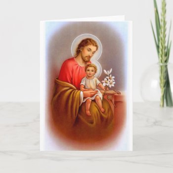 "saint Joseph Feast Day" "little Saints Of Spring" Card by patrickhoenderkamp at Zazzle