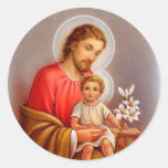 "Saint Joseph feast day" "little saints of spring" Classic Round Sticker