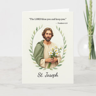 Saint Joseph God’s Peace with Scripture Card