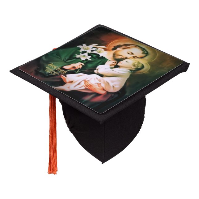 Saint Joseph Guardian of Jesus Graduation Cap Topper (Angled)