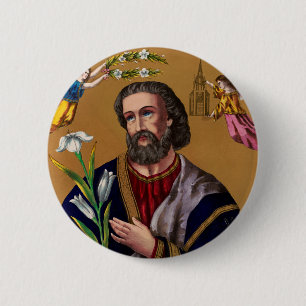 Saint Joseph Guardian of the Holy Family Button