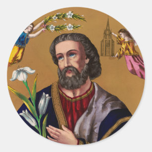 Saint Joseph Guardian of the Holy Family Classic Round Sticker