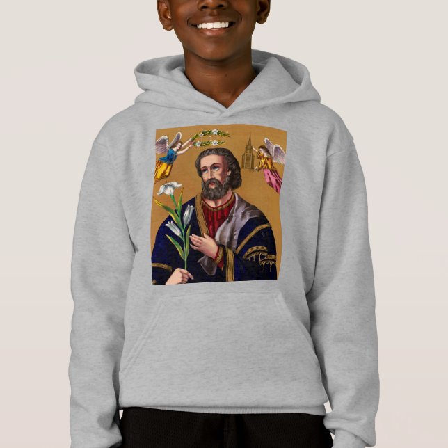 Saint Joseph Guardian of the Holy Family Hoodie (Front)