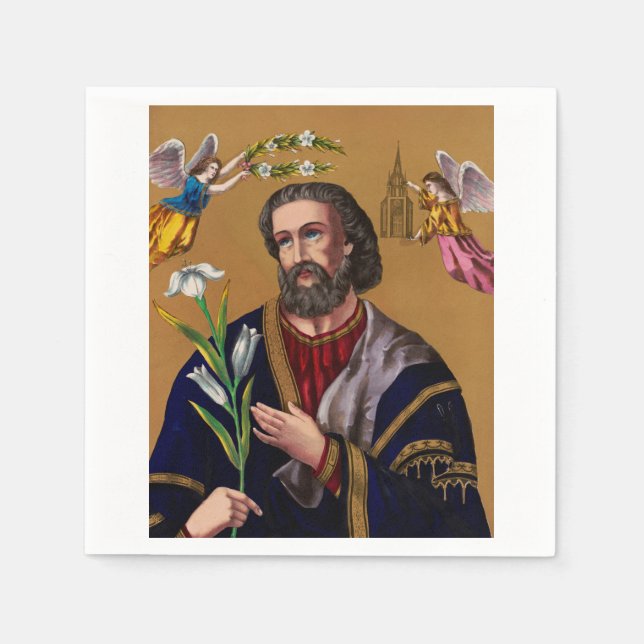 Saint Joseph Guardian of the Holy Family Napkins (Front)