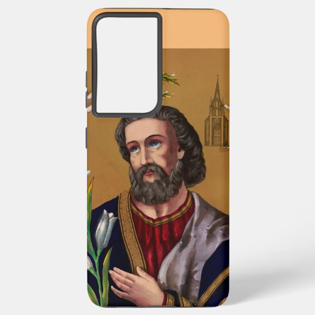 Saint Joseph Guardian of the Holy Family Samsung Galaxy Case (Back)