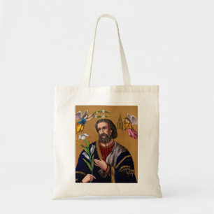 Saint Joseph Guardian of the Holy Family Tote Bag