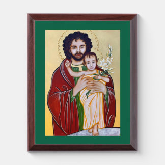 Saint Joseph & Jesus Icon  Award Plaque